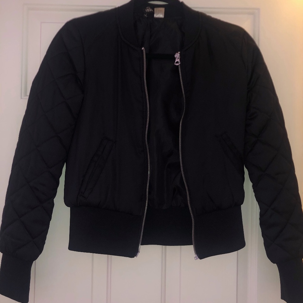 Black bomber jacket